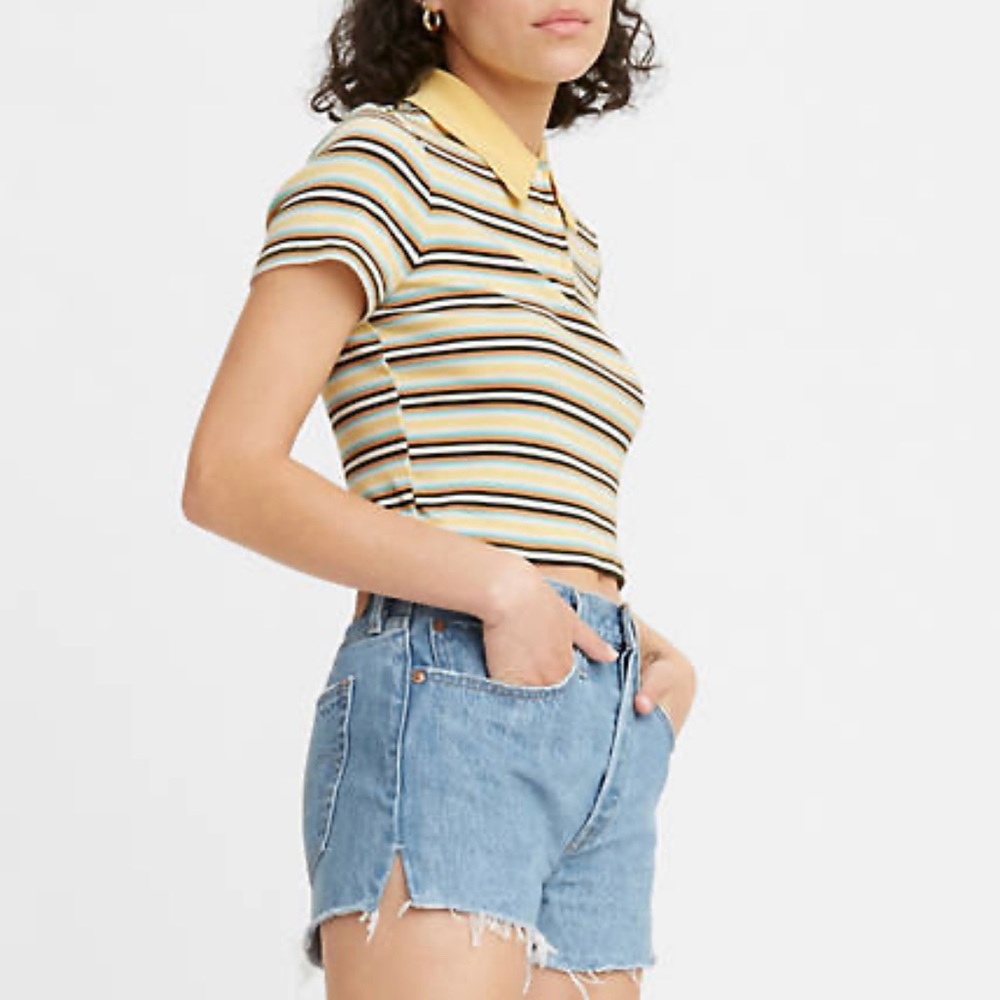 LEVIS 50 HIGH RISE DEMIN SHORTS - Picture 4 of 9